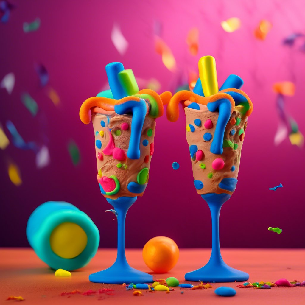 2 Happy New Year Champaign Glass, Sony Alpha α7, ISO1900, volumetric lighting,