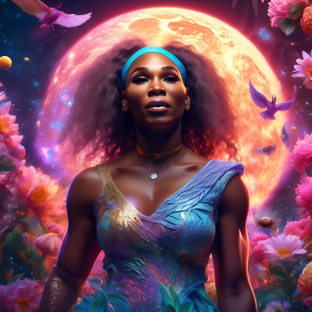 8k Serena Williams, insanely detailed, beautiful, exotic captured with Fujifilm GFX100, ISO200, vibrant color