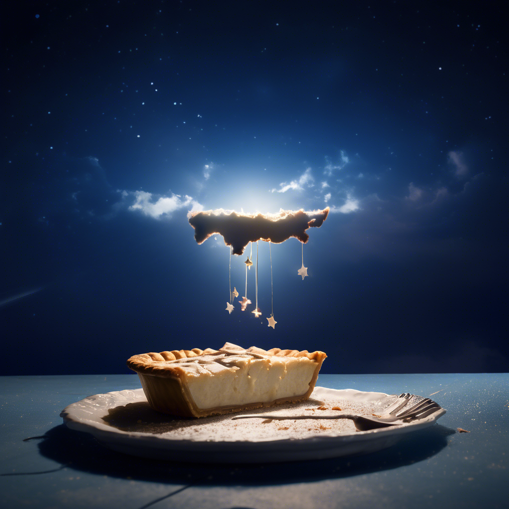 a pie in the sky, Sony Alpha α7, ISO1900, volumetric lighting,