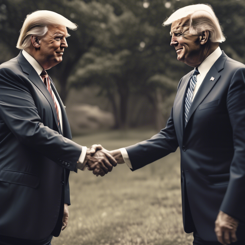 donald trump shaking hands with joe biden 8k