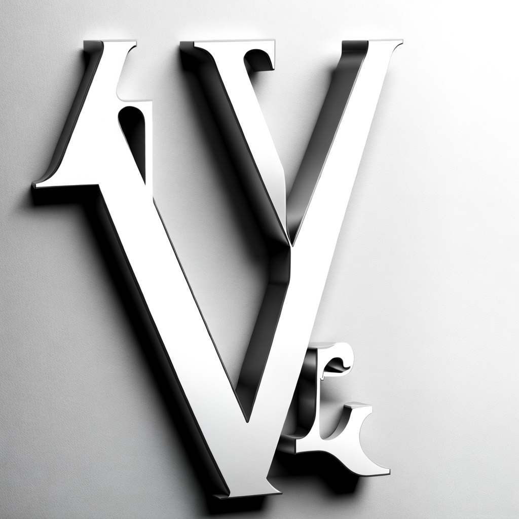 the letter V, extreme detail, elegant, shiny brilliant, white background