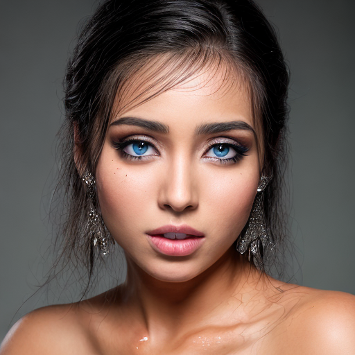 ultra realistic close up portrait of a beautiful female water dripping on face,  hyper detail, Canon EOS R3, nikon, f/1.4, ISO 200, 1/160s, 8K, RAW, unedited, symmetrical balance, in-frame, 8K