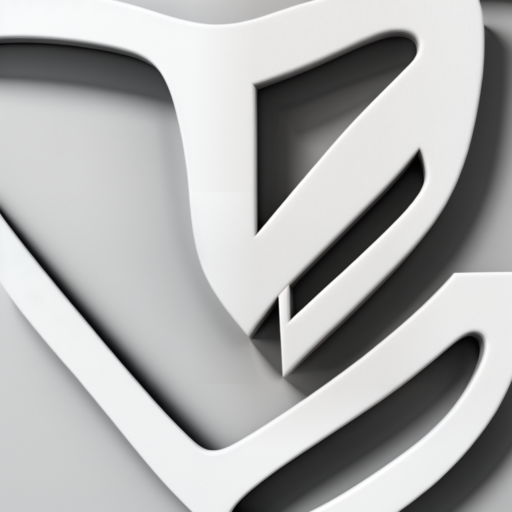 an abstract image of the letter "V", extreme detail, elegant, shiny brilliant, white background