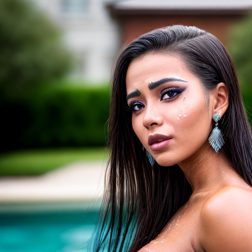 surreal, ultra realistic close up portrait of a beautiful female of culture water dripping on entire face,  hyper detail, Canon EOS R3, nikon, f/1.4, ISO 200, 1/160s, 8K, RAW, unedited, symmetrical balance, in-frame, 8K