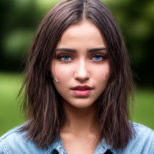 ultra realistic close up portrait of a beautiful female water dripping on face,  hyper detail, Canon EOS R3, nikon, f/1.4, ISO 200, 1/160s, 8K, RAW, unedited, symmetrical balance, in-frame, 8K