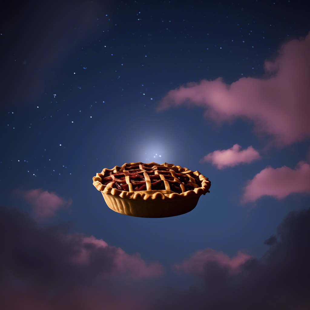 a pie in the sky, Sony Alpha α7, ISO1900, volumetric lighting,