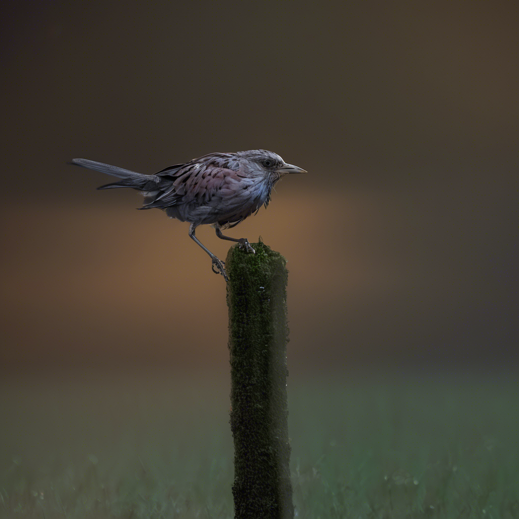 a bird in a hurd, Sony Alpha α7, ISO1900, volumetric lighting,